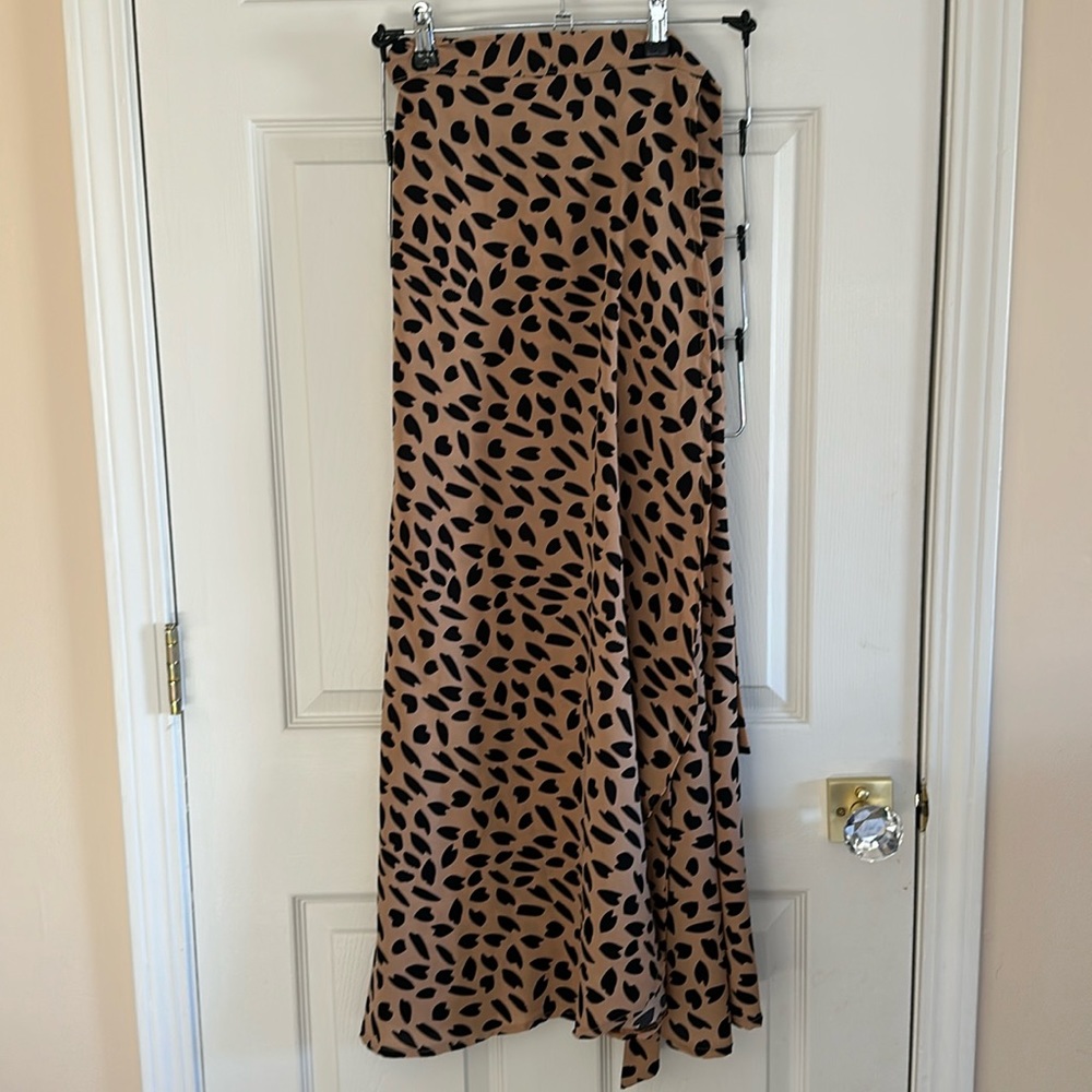 Cheetah Print Wrap Skirt
